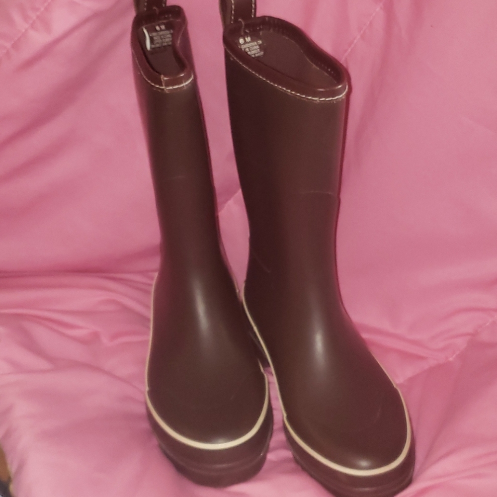 Coach Brown Rain Boot